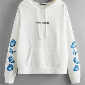 Women’s white hoodie size extra small to large